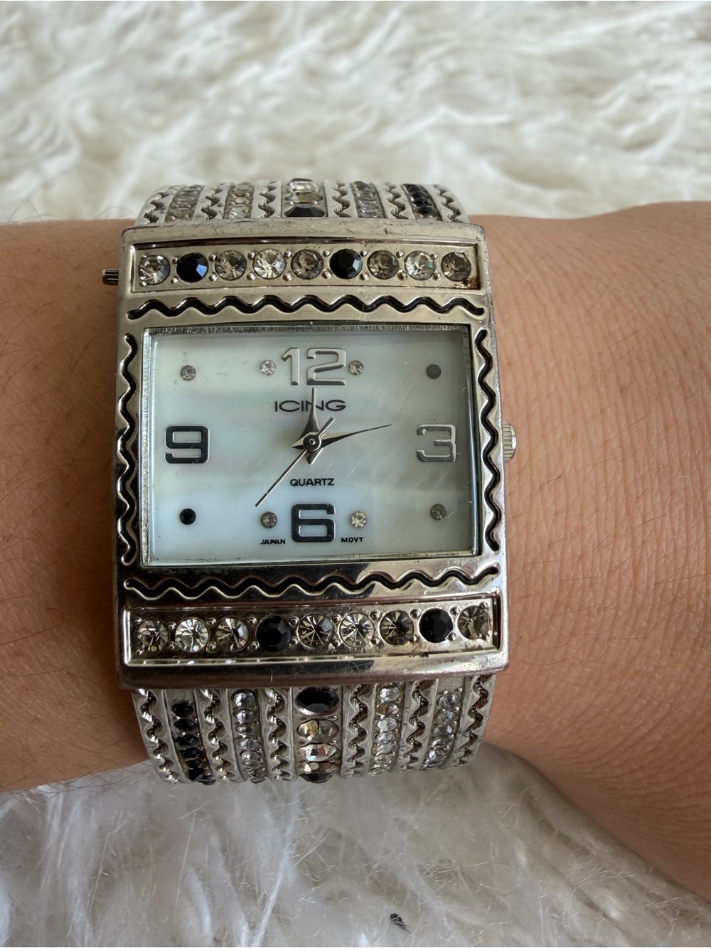 Icing Silver Rhinestone Bracelet Watch